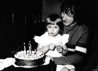 Antonín Kábele s dcerou