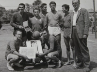 František Soucha s volejbalovým týmem