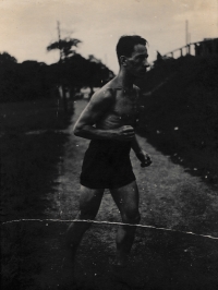 Antonín Kábele při tréninku