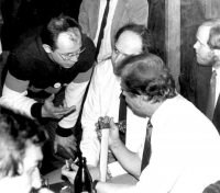 Josef Römer, Stanislav Devátý and Václav Havel in Zlín