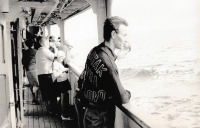 Antonín Kábele při cestě na závody