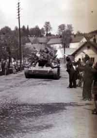 Vítání osvoboditelů, Luka nad Jihlavou, květen 1945