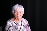 Květa Hamplová ve studiu Post Bellum v Hradci Králové dne 13. 8. 2019