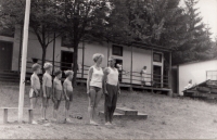 Vlasta s manželem Mirkem na táboře v Ledči nad Sázavou  1967-1974