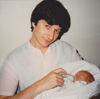 Joachim Mewes se synem Julianem – Hamburk 1985