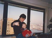 Joachim Mewes se synem Julianem – NYC 1985