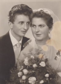 Svatební foto 1962, František a Anežka Brožovi
