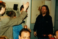 Libor Kudláček na akci s Jaroslavem Hutkou, 1997