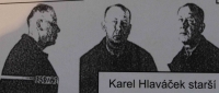 Karel Hlaváček the elder, photograph from his police files