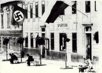 Město Přibyslav v době německé okupace. Foto z archivu pana Ladislava Hladíka