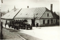 Přibyslav při příchodu německých okupačních vojsk ( 17. březen 1939). Foto z archivu pana Ladislava Hladíka