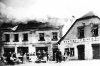 Přibyslav after the Soviet bombing on May 9, 1945