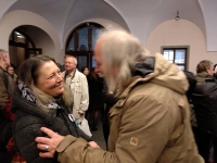 S Martinou Samkovou na vernisáži výstavy v Mázhausu plzeňské radnice (17. 11. 2019)