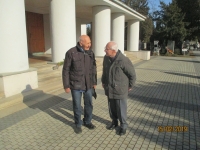 Oskar Randák a Eman Tuma při pohřbu Plavce - 2019