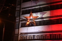 A performance 'Padá hvězda' ('A star is falling') - the former seat of the Communist Party District Committee in Pilsen (November 17th, 2019)