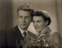 Wedding photo in 1955