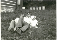 František Jaroš s nevlastním synem Markem a s dcerou Janou