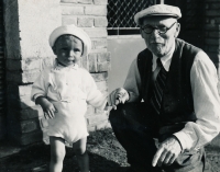With his grandfather in Hlinsko 