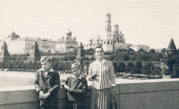 With his mother and brother in Moscow, 1960 