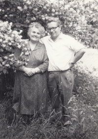 Josef Sokol with his mother, 1969