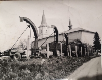 Pohled na zabraný pozemek rodiny Sehnalových