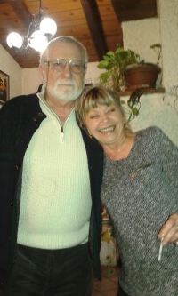 Magda s manželem Cesarem Fischettim, Milán 2015