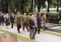 Ceremoniál během uctění památky obětí zemřelých na Švédských Šancích
