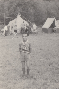 Vítězslav Janda at a scout camp 