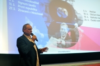 Jiří Voráč during the project opening at the 100th anniversary of the Republic in the Scala cinema in Brno in 2018
