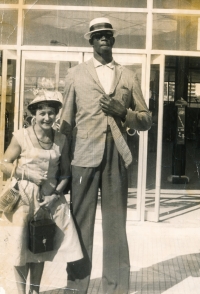 In 1960 at the Olympics in Rome with the talletst baseball player of the US team 