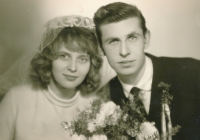 Newlyweds Marie and Václav Kiršners