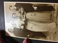 at her brother's wedding in 1938