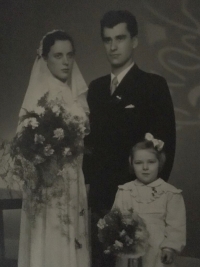 Milan and Milada Kejzlar, a wedding photo (Dec. 31st 1954)