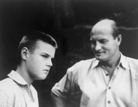 Jiří Fráňa s otcem Milanem v roce 1960 po jeho propuštění z vězení