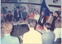 Studentský stávkový výbor slaví Vánoce 1989