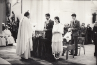 The wedding of Jan and Hana Havlíček on the 14th October of 1989 in Šumperk