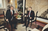 Před nástupem do diplomatických služeb. Přijetí u Václava Havla, 1993