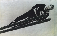 Dalibor Motejlek během skoku, 60. léta