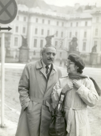 S paní Květou Jechovou, leden 1989, Praha