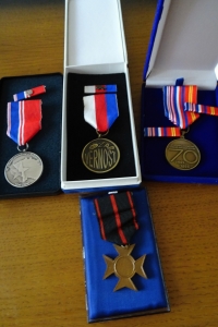 Demonstration of medals received by J. Straková in recent years