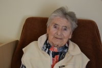 Marie Jiroušková při natáčení 