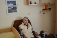 Marie Jiroušková při natáčení 