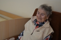 Marie Jiroušková při natáčení 