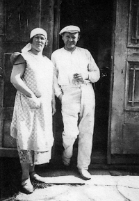A grandfather and a grandmother Žák in the mill, not dated