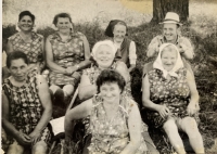 Witness Paulína Dubeňová whilst working in the field (bottom left)