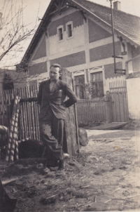 Father Zdeněk Tuček at his wife's estate in Římovice