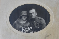 Wedding photo of the Coufals, parents of Miluška Kallistova