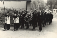 Pohřeb Jaroslava Zářeckého, průvod, 1970
