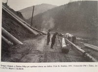 práca v lese počas II. svetovej vojny