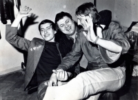 Josef with Jiří Lábus and Bronislav Poloczek, 1975